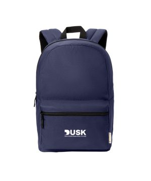 DUSK LOGO Navy Recycled Backpack
