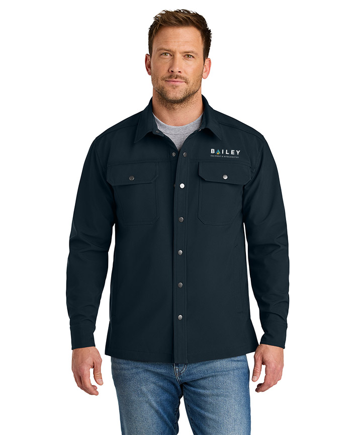 Navy CornerStone® Soft Shell Shirt Jacket