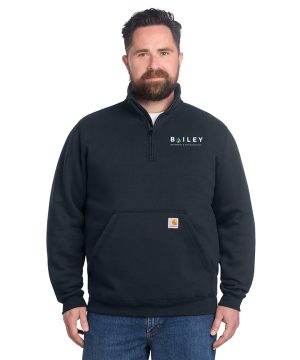 Navy Carhartt Midweight 1/4-Zip Mock Neck Sweatshirt