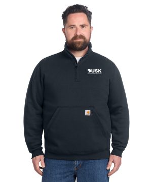 DUSK LOGO Navy Carhartt Midweight 1/4-Zip Mock Neck Sweatshirt