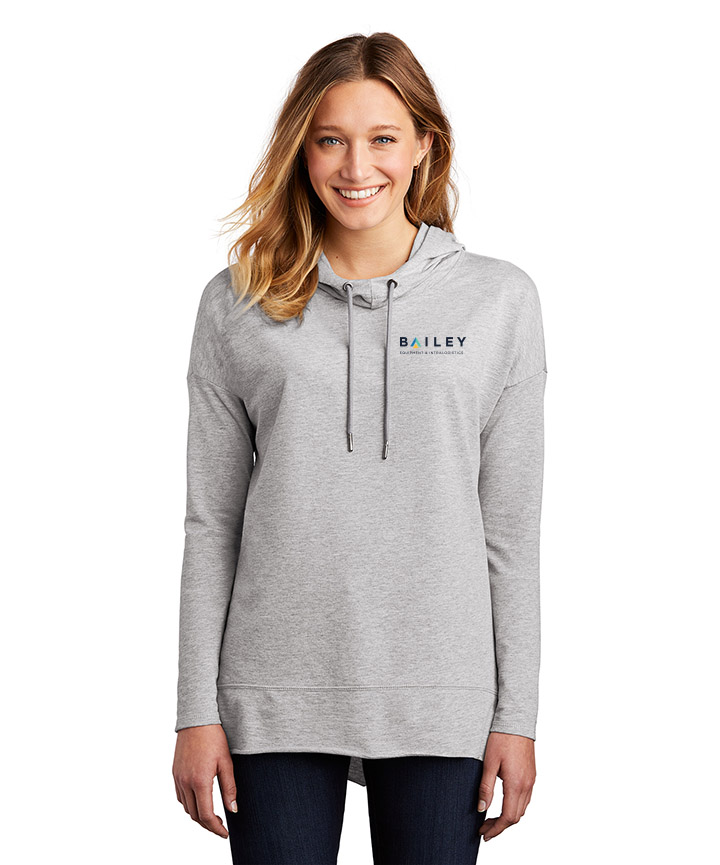 Women’s Light Heather Grey Featherweight French Terry Hoodie – Bailey ...