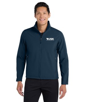 DUSK LOGO Navy Soft Shell Jacket