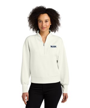 DUSK LOGO Women's White OGIO 1/4-Zip