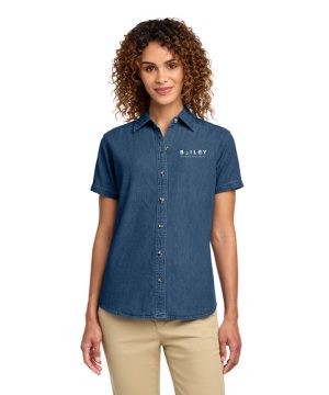 Women's Short Sleeve Denim Shirt