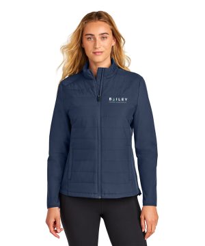 Navy Women's Sport-Tek® Teknical Hybrid Jacket