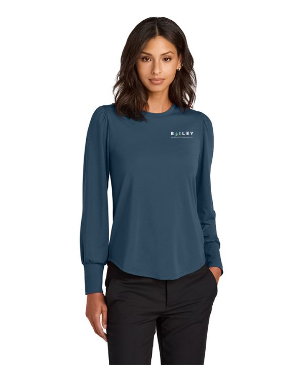 Women’s Stretch Jersey Long Sleeve Blouson Top