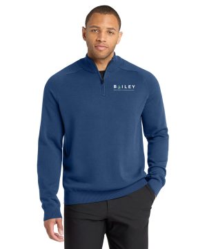 Blue 1/4-Zip Sweater