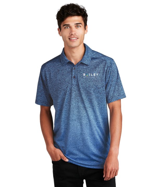 Blue/Navy Ombre Heather Polo